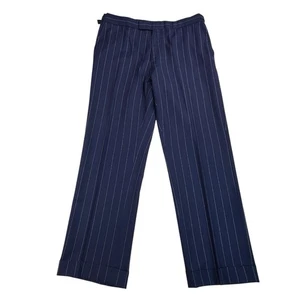 Ralph Lauren Purple Label Anzughose Wolle Kaschmir flach verstellbarer Bund 34-36W - Bild 1 von 24