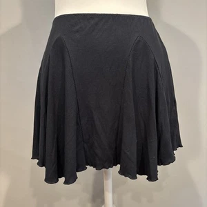 Urban Outfitters Black Flowy Ribbed Skirt M - Picture 1 of 2