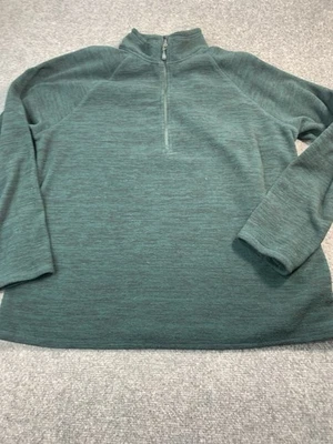 Suéter Eddie Bauer Mujer XL Verde 1/4 Cremallera Manga Larga Exterior Foto 1 de 4