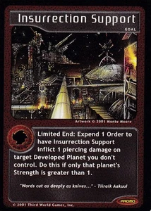 Insurrection Support - Promo - FRS Promo - Firestorm CCG - Imagen 1 de 6