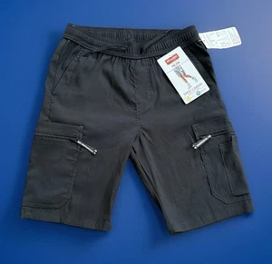 Wrangler Boys Tech Cargo Shorts With Screen Cleaner Youth 10/12 Large Black - Picture 1 of 9