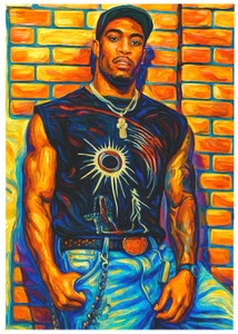 ISIAH SIMMONS * New York Giants * Fun ACEO * FOOTBALL ART * Art Card * ATC - Foto 1 di 2