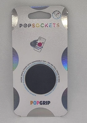 PopSockets PopGrip Black Phone Grip & Stand Swappable Top New Sealed Fast Ship - Image 1 of 2
