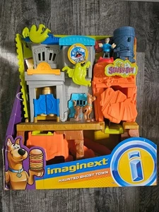 Fisher Price Imaginext Scooby Doo città fantasma casa infestata miniera carrello barili - Foto 1 di 2