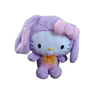 Hello Kitty Purple Bunny Rabbit 13" Plush Sanrio 2017 Stuffed Animal Easter - Picture 1 of 9
