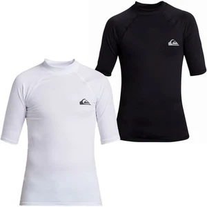 Quiksilver Kids Everyday Short Sleeve UPF 50 Swimming Surfing Rash Vest Top - Picture 1 of 8