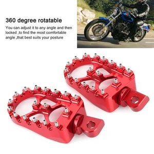 Motorcycle Foot Pegs Double Foot Pegs 10mm Install Dia For Motorcycle - Picture 1 of 16