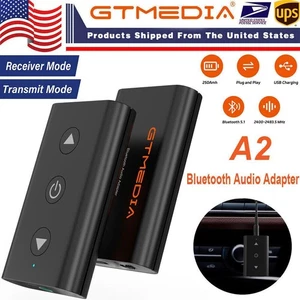 2 in 1 Bluetooth 5.1 Transmitter Receiver Audio Adapter for Home Car Stereo HiFi - Picture 1 of 24