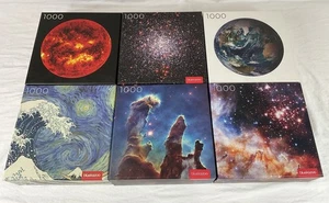 LOT OF 6 Blue Kazoo 1000 PC Puzzles SUN, EARTH, NEBULA, STARFIELD, AND MORE - Picture 1 of 8