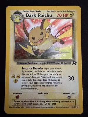 Dark Raichu Team Rocket 83/82 Pokémon ENG - Immagine 1 di 4