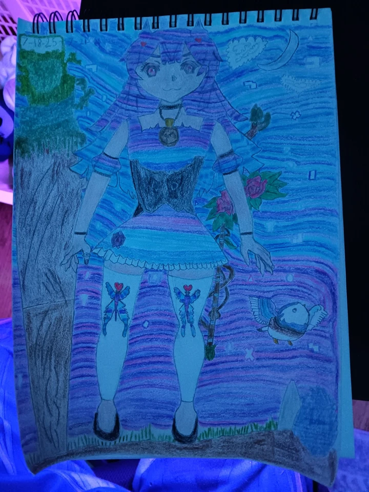 Genshin Impact FanArt Original Character HandMade Art Print One Of A Kind Tradit - Image 1 of 1