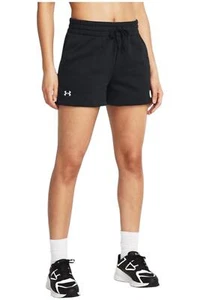 Under Armour Women's Rival Fleece Shorts Black - Picture 1 of 2
