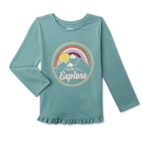 Garanimals Baby And Toddler Girls Long Sleeve Ruffle Hem T-Shirt Size~ 12M - Picture 1 of 7