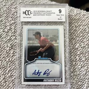 2010 Anthony Rizzo Bowman Prospects On Card Autograph BCCG - Picture 1 of 10