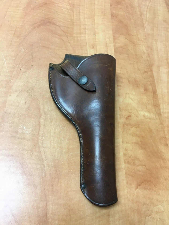 Revólver vintage marca pelirroja funda de cuero marrón 205 DB 5 mano derecha 5" Foto 1 de 4