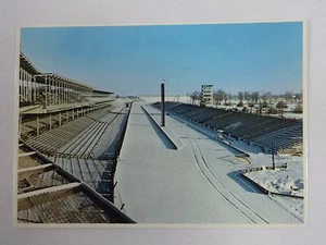 Indianapolis Motor Speedway Snow Covered Indianapolis 500 Race Track Postcard - Picture 1 of 6