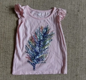 Crazy 8 Girls Sequin Feather Shirt. Size S (5-6) - Picture 1 of 8