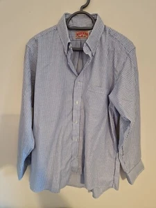 Red Kap Mens Stripped Shirt Size 16 - Picture 1 of 7