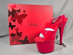 PLEASER ADORE 709 "7 HEEL PLATEAU ROT/ROT GRÖSSE 10 NEU IM KARTON - Bild 1 von 2
