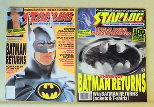 Revista 2 STARLOG 178 179 BATMAN RETURNS 1992 Michael Keaton Alien Cool World - Imagen 1 de 2
