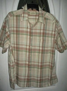 St. John's Bay Button-Down-Hemd mehrfarbig kariert kurzärmlig Herren L. gebraucht, in einwandfreiem Zustand - Bild 1 von 2