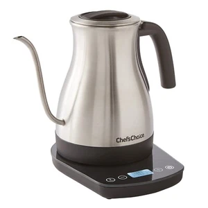 Chef'sChoice Electric Kettle Gooseneck Stainless Steel 1200 Watts with Auto-Shut - Picture 1 of 6