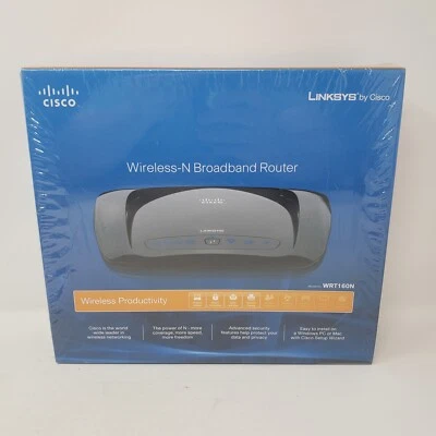 Linksys by Cisco N Ultra Range Plus Wireless N Broadband Router - WRT160N NEW - Image 1 of 4