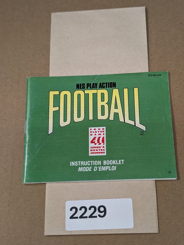 NES Play Action Football - Nintendo NES- Manual Only **NO GAME! - Image 1 of 1