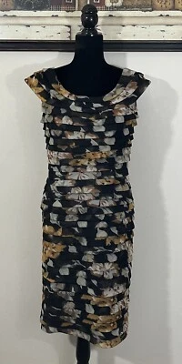 Adrianna Papell Womens Size 10 Dress Sleeveless Tiered Sheath Cocktail (1) - Image 1 of 4