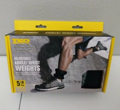 Par de pesas ajustables de tobillo/muñeca TKO 5 libras 2,5 libras cada una nueva en caja WE0017-BKK Foto 1 de 4