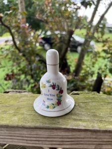Porcelain Bell – I LOVE YOU MOM floral & birds (eo) - Picture 1 of 1