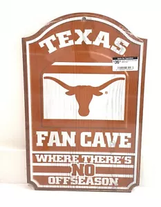 TEXAS LONGHORNS NCAA FAN CAVE WOOD SIGN - Picture 1 of 2