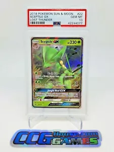 Pokemon Sceptile GX #22 HOLO 2018 Lost Thunder - PSA GEM MINT 10 *CCGHouse* - Picture 1 of 6