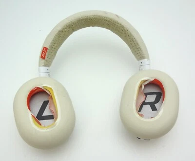 Defective Plantronics Voyager 8200 UC Headphones WHITE with damaged Ear Cushion - Image 1 of 2