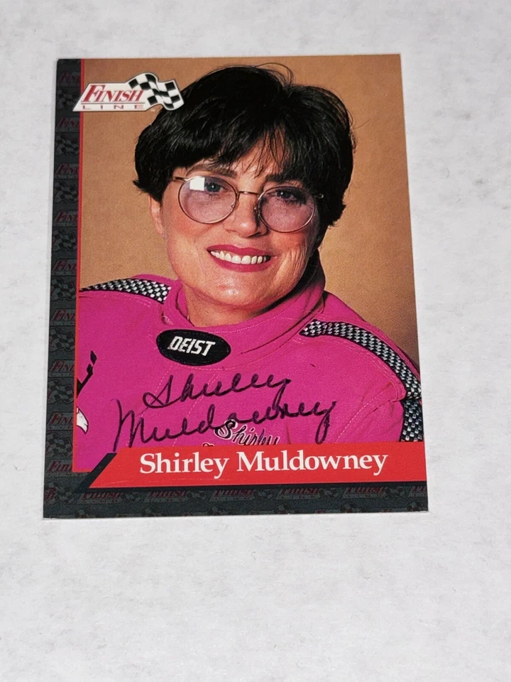 Shirley Muldowny 1993 FINISH LINE RACING NHRA LEGEND autographed HOFer card - Image 1 of 1