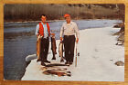 Steehead Fishing In Thompson Or Chilcotin Rivers Canada Postcard 1960S Unused