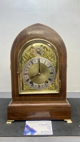 Stunning Rosewood And Inlaid Cased W&H Time And Strike Lancet Clock/Mantle Clock Cover