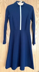 60s Knit DRESS Fit Flare SMALL distress MOD stripe! Pedestal Original costume - Picture 1 of 12