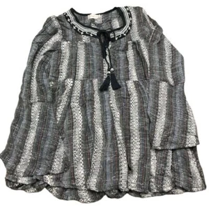 Altar'd State manica lunga flair donna grandi accenti argento perline baja feel - Foto 1 di 9