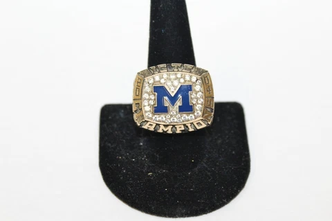 2004 Michigan Wolverines Football Big Ten Championship 10K Gold Ring Size 10-1/4 Cover