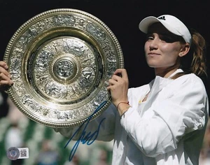 ELENA RYBAKINA SIGNED AUTO'D 8x10 PHOTO BAS COA WTA 2022 WIMBLEDON CHAMP D - Picture 1 of 1