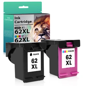 62XL Ink Cartridges For HP Ink 62XL Envy 5540 5660 7640 7645 Officejet 5740 8040 - Picture 1 of 8