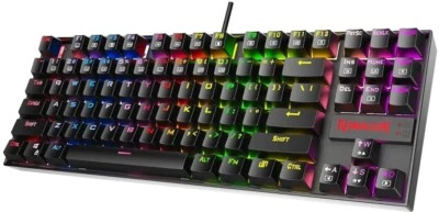 Redragon K552 RGB 2 Wired TKL Gaming Mechanical Blue Switch Keyboard - Black - Image 1 of 4