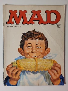 MAD Magazine #154 (October 1972) Corn On The Cob Cover - Picture 1 of 4