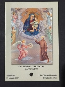 holy card relic santino reliquie reliquia "SAN PIO DA PIETRILCINA" - Picture 1 of 3