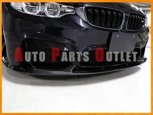 3D Style Carbon Fiber Front Bumper Add-on Lip For 2015-2018 BMW F80 M3 & F82 M4 - Picture 1 of 2