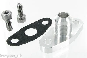 AN-10 10AN T3 T4 T04B T04E Garrett Turbo Billet Brida de retorno de aceite + Pernos + Junta - Imagen 1 de 2