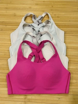 Lululemon Lot Of 4 High Support Energy Sports Bras Bra Pink, Gray Women’s 34C 🌺 - Image 1 of 4