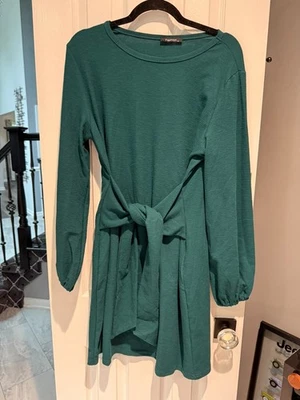 FASHION Dress - Gorgeous Teal Color with Tie - Size XL - Image 1 of 2
