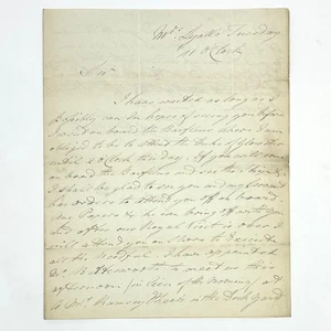 Admiral Robert Calder - ALS Signed Letter - HMS Barfleur - Napoleonic Wars - Picture 1 of 3
